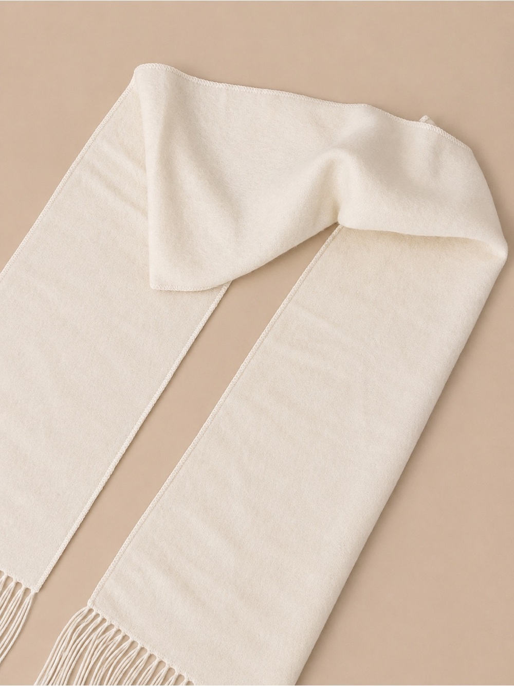 Capchatex Peru 100% Alpaca Ivory Fringe Scarf Made in Peru Soft Luxury Wrap - Picture 3 of 7